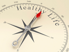 compass that says Healthy Lifestyle
